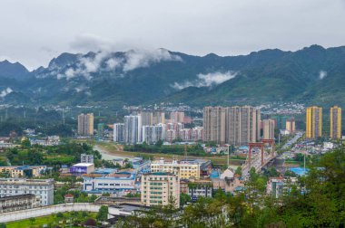 Enshi Tujia ve Miao Özerk Bölgesi 'nde sonbahar manzarası, Hubei, Çin