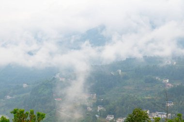 Enshi Tujia ve Miao Özerk Bölgesi 'nde sonbahar manzarası, Hubei, Çin