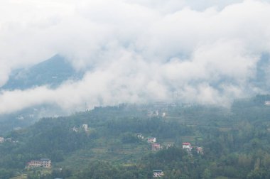 Enshi Tujia ve Miao Özerk Bölgesi 'nde sonbahar manzarası, Hubei, Çin