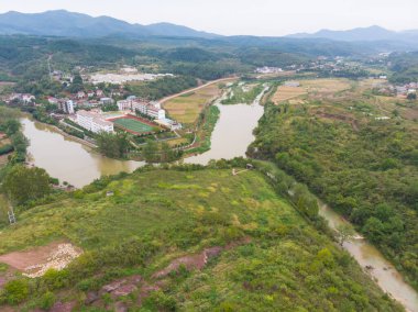 Enshi Tujia ve Miao Özerk Bölgesi 'nde sonbahar manzarası, Hubei, Çin