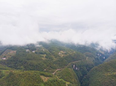 Enshi, Hubei, Çin 'deki Dixin Vadisi Sahne Alanı' nın sonbahar manzarası