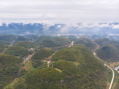 Enshi, Hubei, Çin 'deki Dixin Vadisi Sahne Alanı' nın sonbahar manzarası