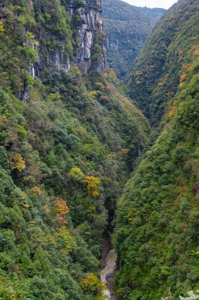 Herbstliche Landschaft Des Dixin Tals Enshi Hubei China — Stockfoto