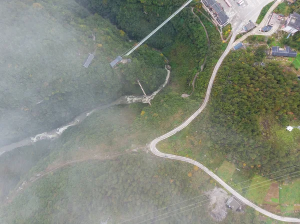 Paisaje Otoñal Del Área Escénica Del Valle Dixin Enshi Hubei — Foto de Stock