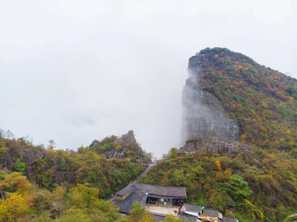 Осенний Пейзаж Района Три Ущелья Цзяньсие Эньши Хубэй Китай — стоковое фото