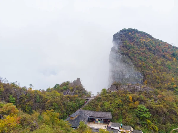 Herfst Landschap Van Jianshiye Drie Gorges Scenic Area Enshi Hubei — Stockfoto