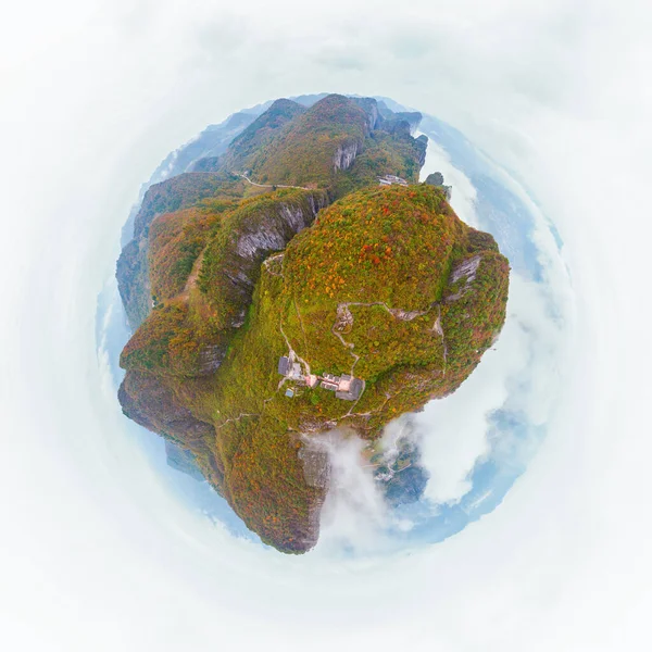 Paisaje Otoñal Del Área Escénica Jianshiye Three Gorges Enshi Hubei — Foto de Stock