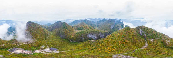 Paisaje Otoñal Del Área Escénica Jianshiye Three Gorges Enshi Hubei — Foto de Stock