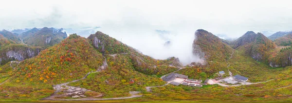 Paisaje Otoñal Del Área Escénica Jianshiye Three Gorges Enshi Hubei — Foto de Stock