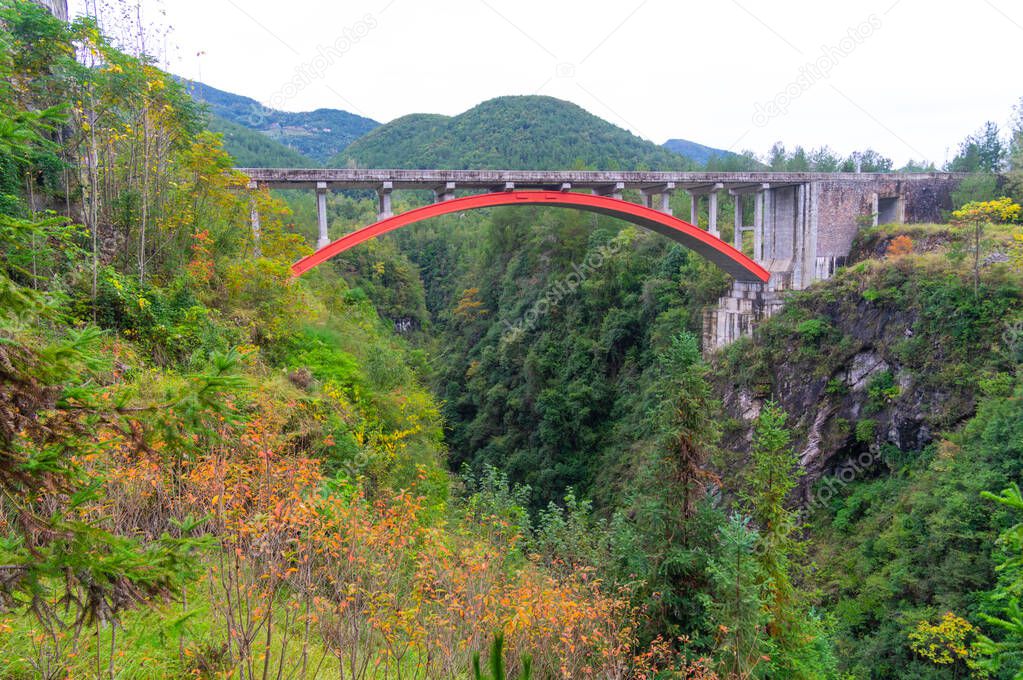 Autumn scenery of the Dixin Valley Scenic Area in Enshi, Hubei, China