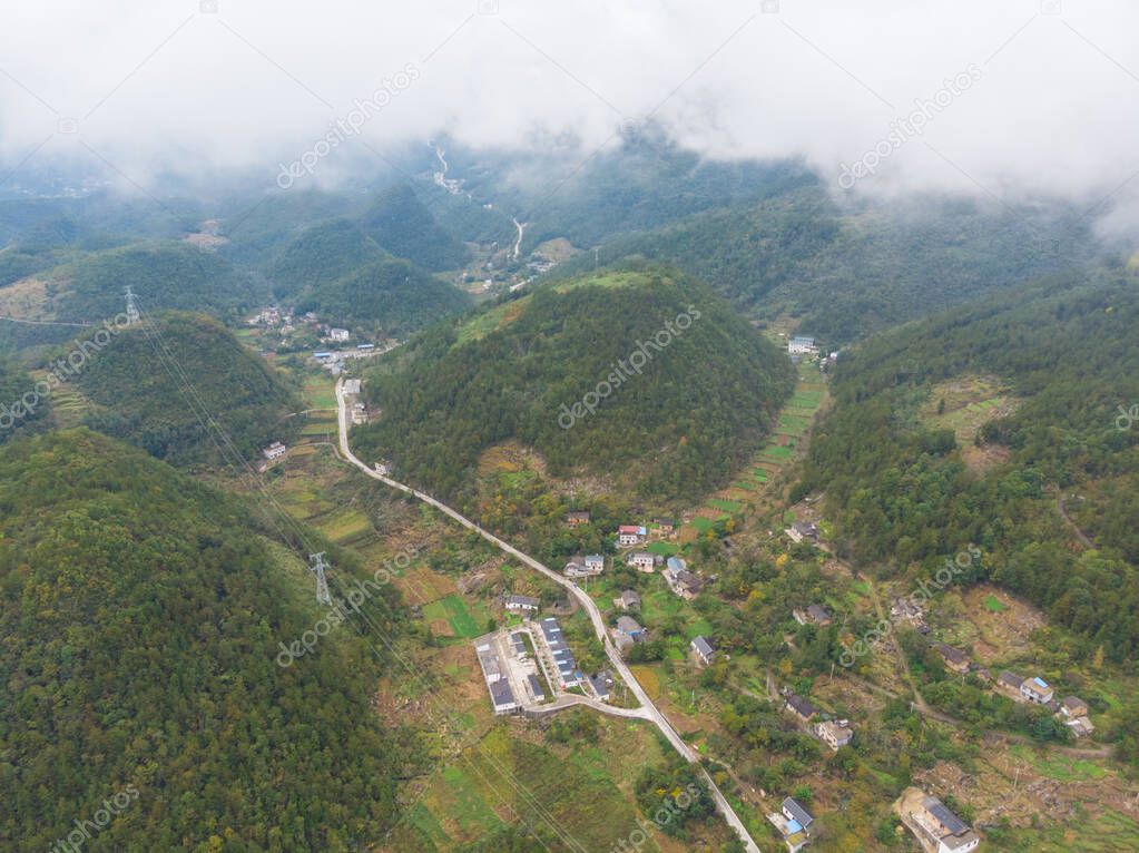 Autumn scenery of the Dixin Valley Scenic Area in Enshi, Hubei, China