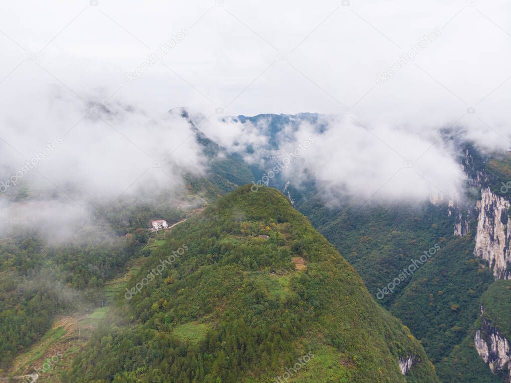 Autumn scenery of the Dixin Valley Scenic Area in Enshi, Hubei, China