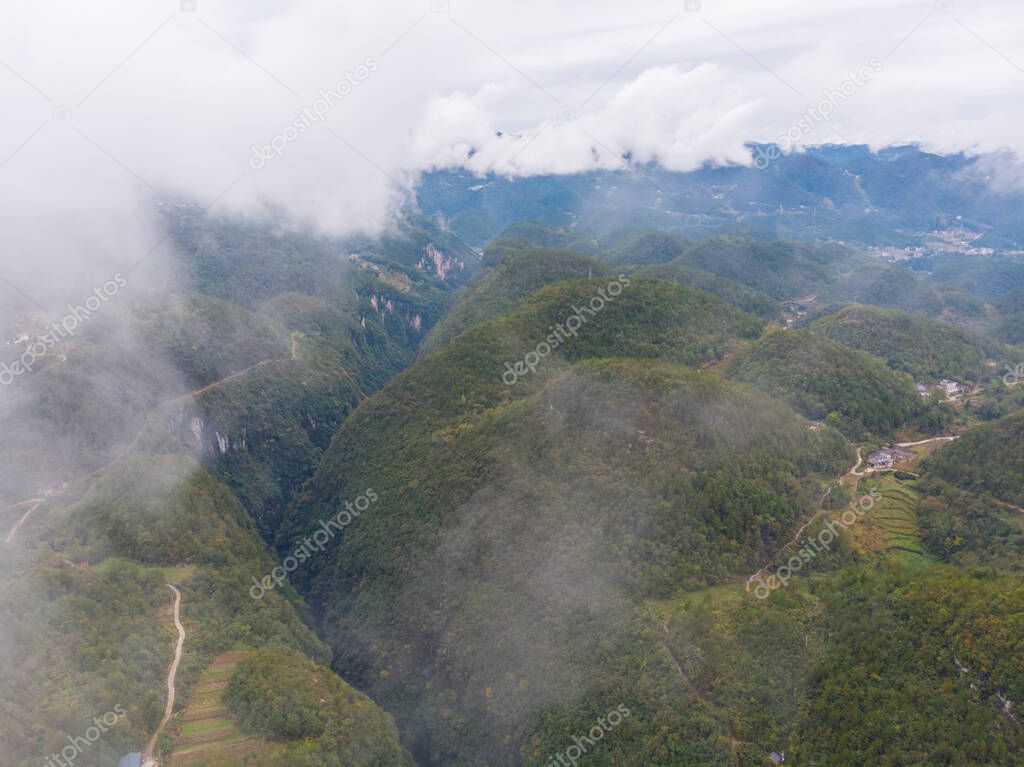 Autumn scenery of the Dixin Valley Scenic Area in Enshi, Hubei, China