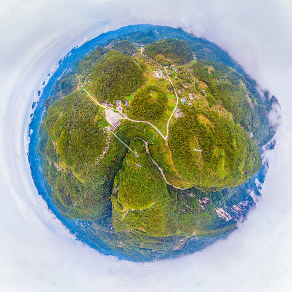 Autumn scenery of the Dixin Valley Scenic Area in Enshi, Hubei, China