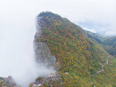 Enshi Büyük Kanyon Sahne Alanı, Hubei, Çin sonbahar manzarası