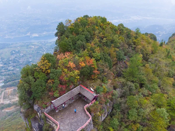 Podzimní Scenérie Jianshiye Tři Soutěsky Scénická Oblast Enshi Hubei Čína — Stock fotografie