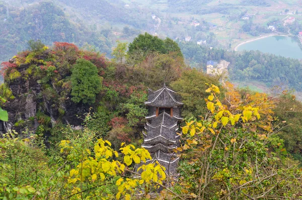 Podzimní Scenérie Jianshiye Tři Soutěsky Scénická Oblast Enshi Hubei Čína — Stock fotografie