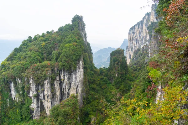 Enshi Hubei Çin Deki Jianshiye Boğaz Manzarası Sonbahar Manzarası — Stok fotoğraf