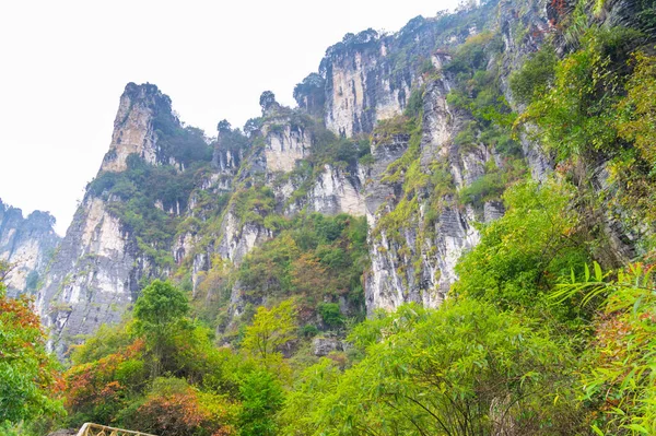 Enshi Hubei Çin Deki Jianshiye Boğaz Manzarası Sonbahar Manzarası — Stok fotoğraf