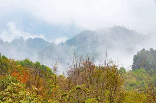 Paisaje Otoñal Zona Escénica Del Gran Cañón Enshi Hubei China —  Fotos de Stock