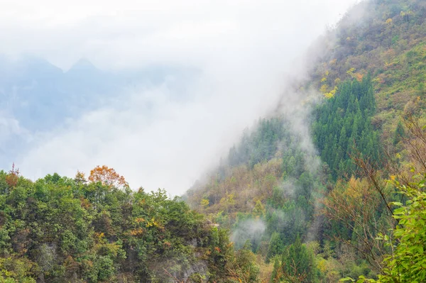 Paisaje Otoñal Zona Escénica Del Gran Cañón Enshi Hubei China —  Fotos de Stock