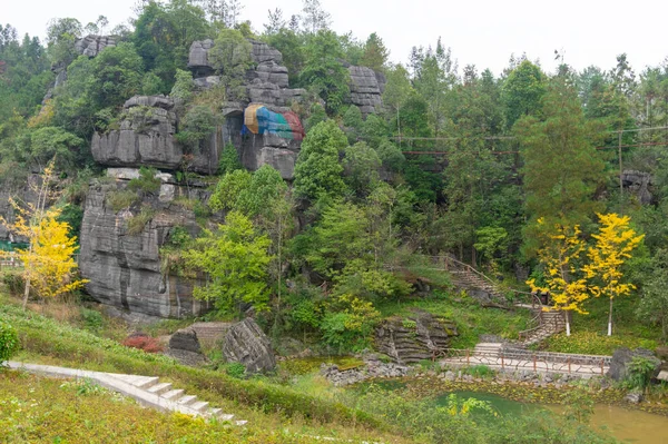 Enshi Suobuya Stone Forest Scenic Area Hubei Chine — Photo