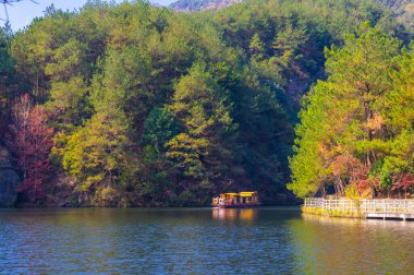 Geç, sonbahar, manzara, Qingliangzhai, Scenic, Area, in, Wuhan, Hubei