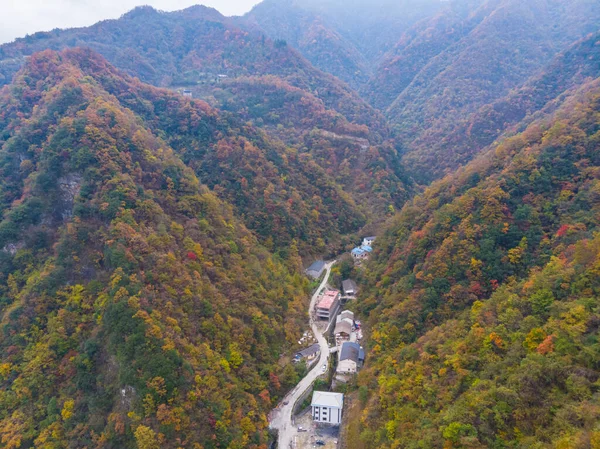 Pozdě Podzim Scenérie Qingliangzhai Scéna Oblast Wuhan Hubei — Stock fotografie