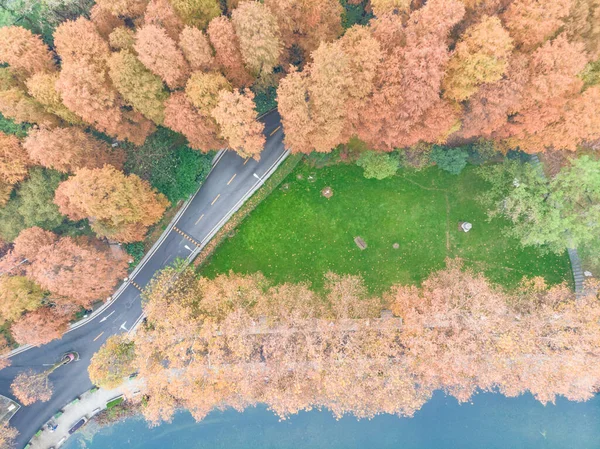 Hubei Wuhan East Lake Scenic Area Late Autumn Aerial Photography — Stock Photo, Image