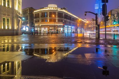 Hubei 'deki Wuhan şehrinin gökyüzü manzarası