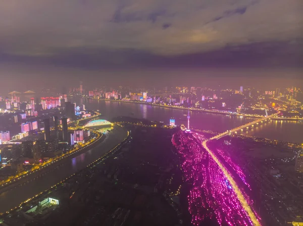 Wuhan city skyline scenery in Hubei, China