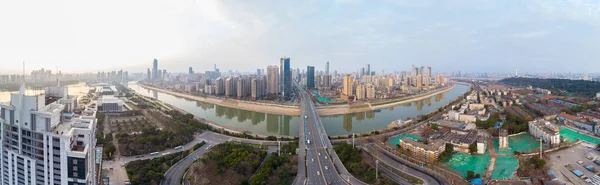 Wuhan city skyline scenery in Hubei, China