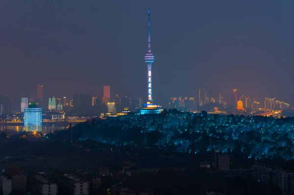 Wuhan city skyline scenery in Hubei, China