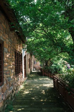 Huangpi Mulan Yunwu Dağı 'nın Wuhan, Hubei' deki bahar manzarası.