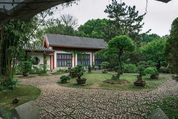 Paesaggio All Inizio Della Primavera Del Moshan Bonsai Garden Nel — Foto Stock