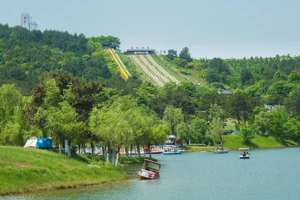 Vroeg Zomer Landschap Van Mulan Grasland Scenic Spot Wuhan Provincie — Stockfoto