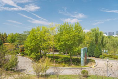 Hubei Wuhan Bahçe Fuar Parkı Yaz manzarası, Çin