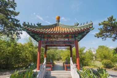 Hubei Wuhan Bahçe Fuar Parkı Yaz manzarası, Çin