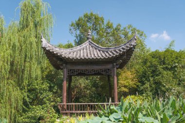 Hubei Wuhan Bahçe Fuar Parkı Yaz manzarası, Çin