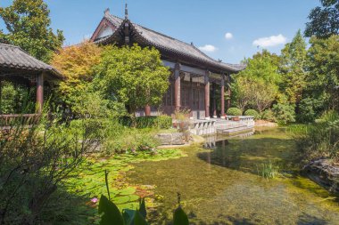 Hubei Wuhan Bahçe Fuar Parkı Yaz manzarası, Çin