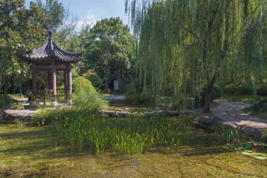 Hubei Wuhan Bahçe Fuar Parkı Yaz manzarası, Çin