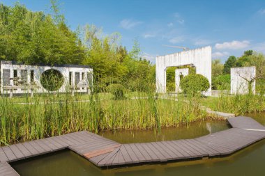 Hubei Wuhan Bahçe Fuar Parkı Yaz manzarası, Çin