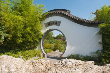 Hubei Wuhan Bahçe Fuar Parkı Yaz manzarası, Çin