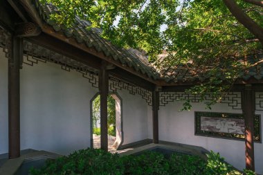 Hubei Wuhan Bahçe Fuar Parkı Yaz manzarası, Çin