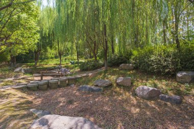 Hubei Wuhan Bahçe Fuar Parkı Yaz manzarası, Çin