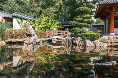 Hubei Wuhan Bahçe Fuar Parkı Yaz manzarası, Çin