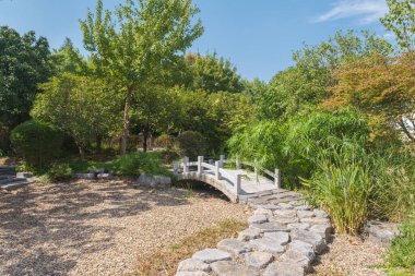 Hubei Wuhan Bahçe Fuar Parkı Yaz manzarası, Çin