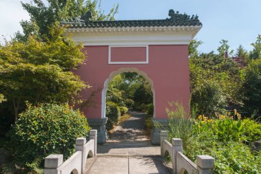 Hubei Wuhan Bahçe Fuar Parkı Yaz manzarası, Çin