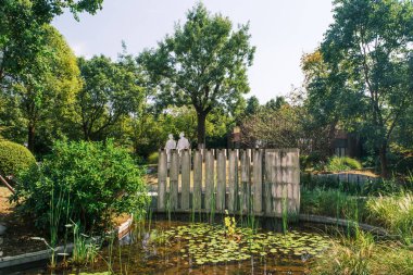 Hubei Wuhan Bahçe Fuar Parkı Yaz manzarası, Çin