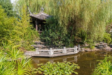 Hubei Wuhan Bahçe Fuar Parkı Yaz manzarası, Çin